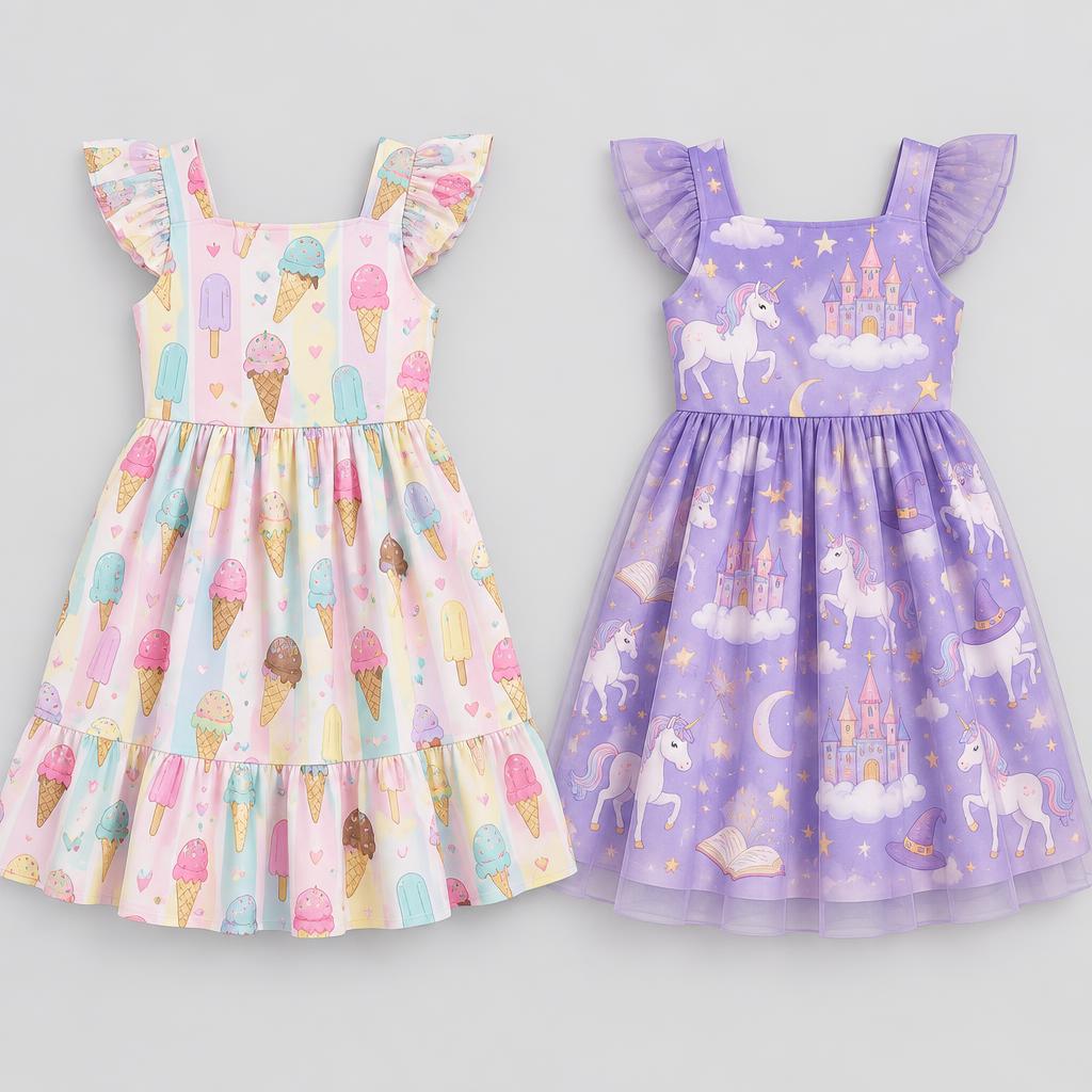 Vestido estampa sorvete